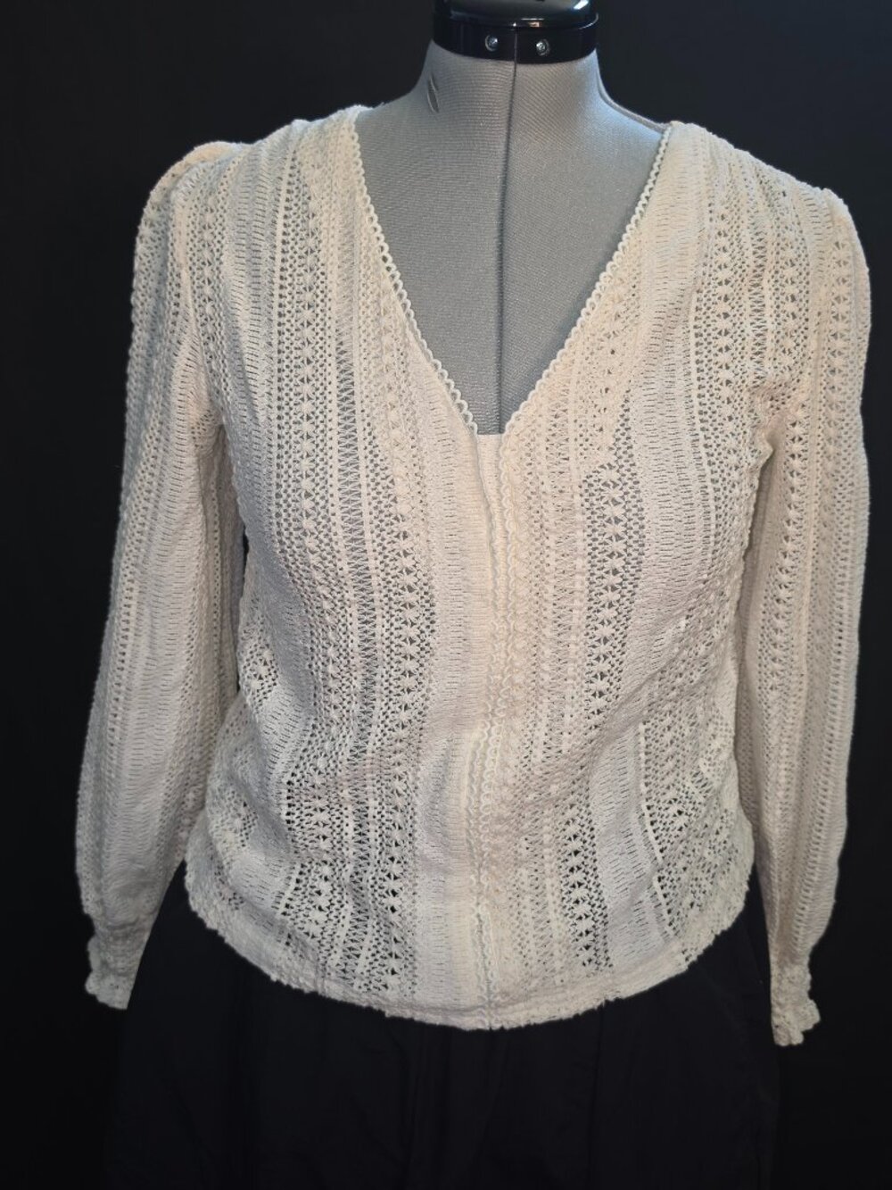 NWT Easy Clothes 100% Cotton Textured Knit Top S/M – Cottagecore Boho Chic